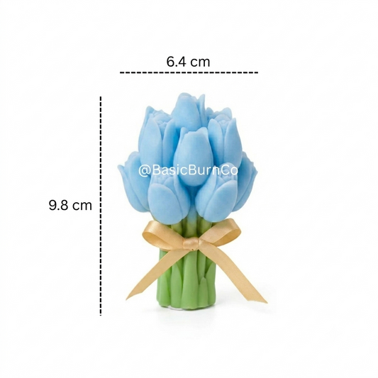 Blue Tulip Bouquet Candle