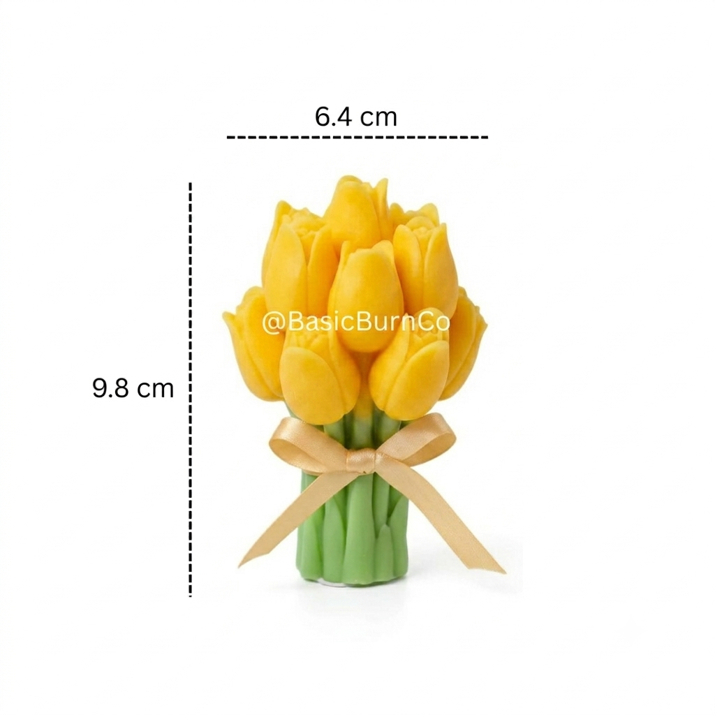 Yellow Tulip Bouquet Candle