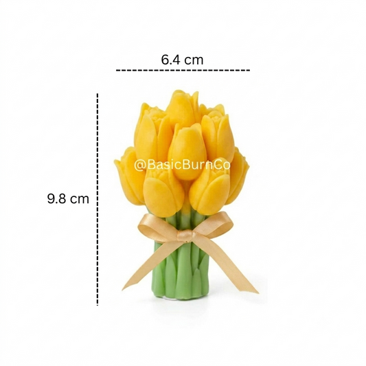 Yellow Tulip Bouquet Candle