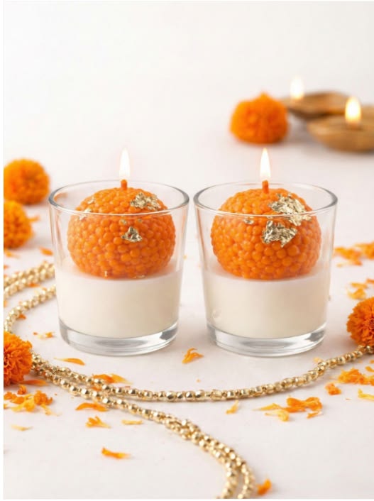 Motichoor laddu in shot glass